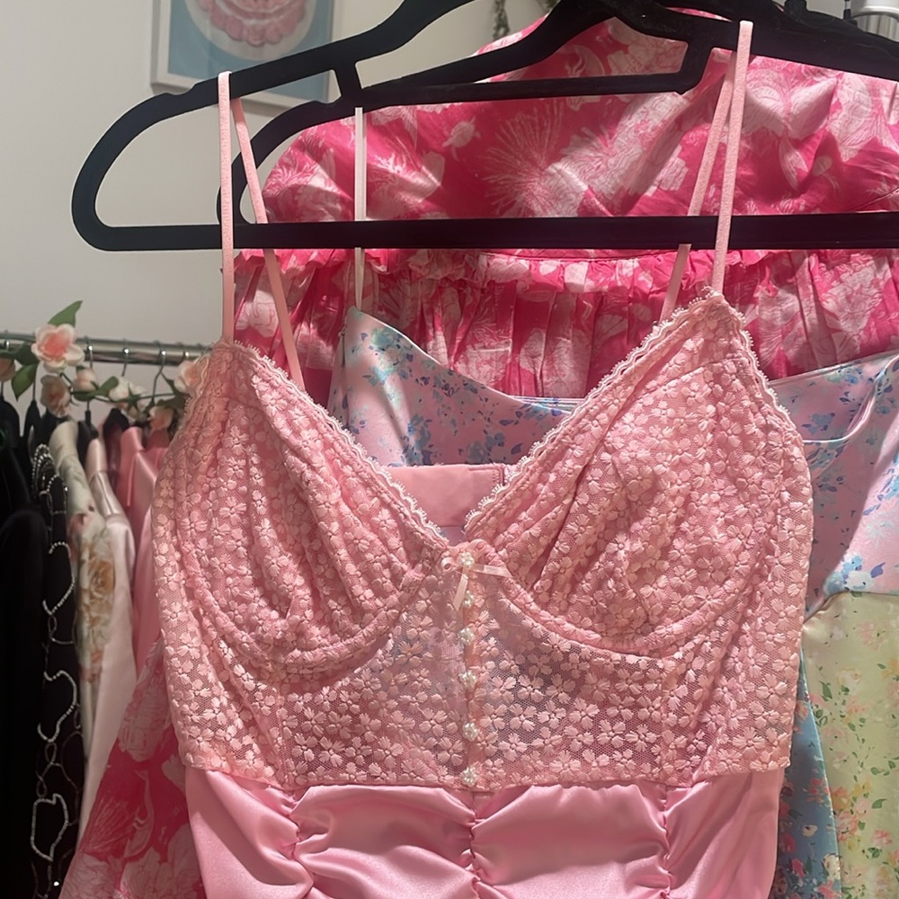 Pink Ruched Bodycon Mini Dress - Picture 5 of 11